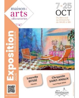 CONVERSATIONS D’INTÉRIEURS 
Du 7 au 25 octobre, nous serons très heureuses de présenter notre travail à la Maison des Arts de Montbazon avec Laurelle Bessé.

Deux univers très différents qui se rencontrent et qui dialoguent autour d’un même territoire : l’intérieur, le refuge, les paysages que l’on habite et ceux que l’on porte en soi.

J’y présenterai notamment mes scènes d’intérieur autour du mot REFUGE — cette idée du lieu qui protège, rassure, enveloppe.

📍 Maison des Arts — Montbazon
Du 7 au 25 octobre 2026

🥂 Vernissage jeudi 8 octobre à 18h30

Nous serons très heureuses de vous y retrouver.

À très vite !